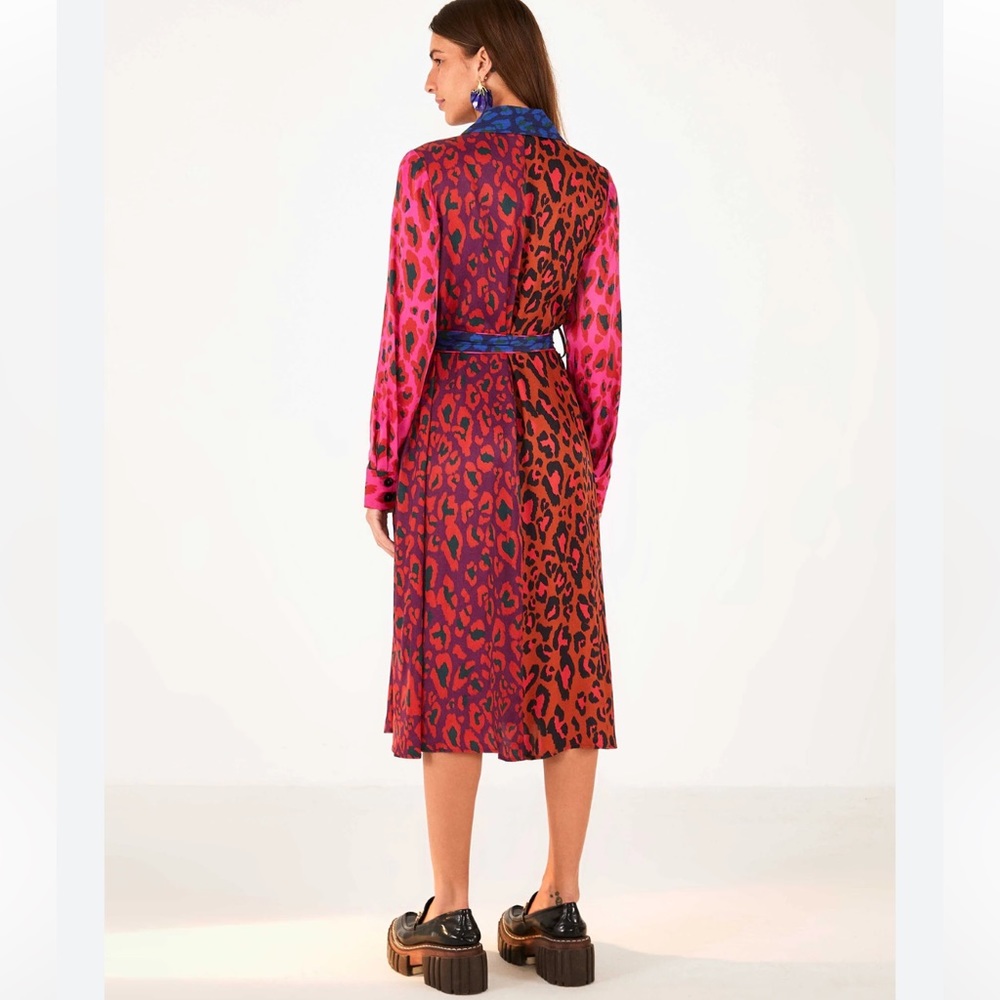 Farm Rio Silky Shirt dress (NWOT) - Picture 3 of 7